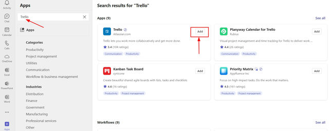 Search Trello